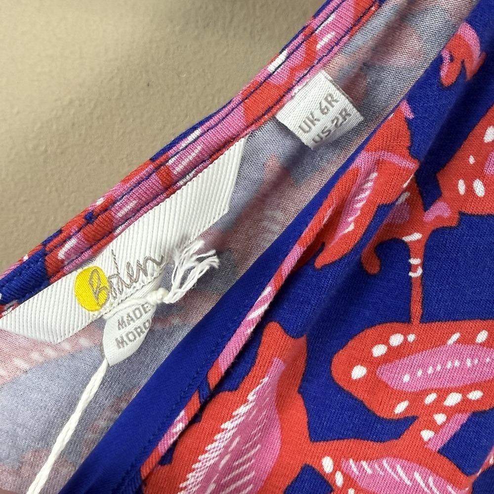 Boden Women's Effie Jersey Dress in Strawberry Daiquiri Wild Flora Sz 2 US NWT - Picture 5 of 7